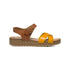 Sandali color cuoio e ocra in pelle con zeppa 3 cm Primopiano, Donna, SKU w043000321, Immagine 0